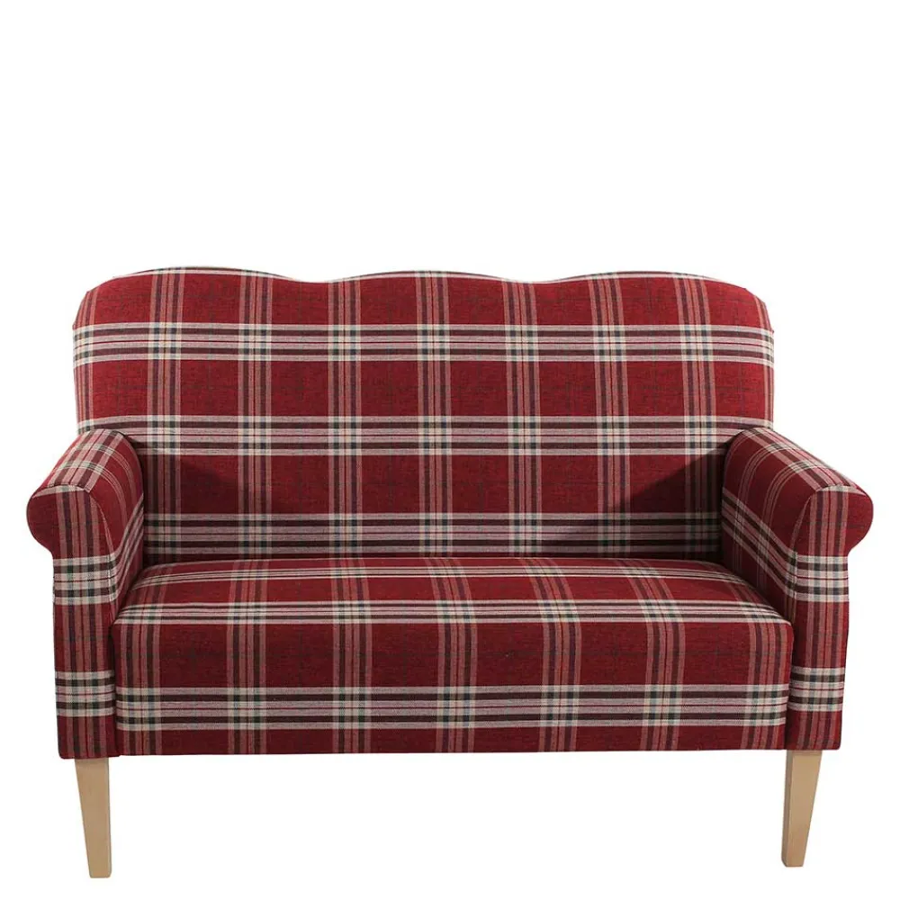 Wohnen Sofas<Federkern Küchensofa in Rot kariert - Sinael