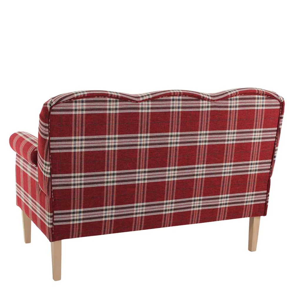 Wohnen Sofas<Federkern Küchensofa in Rot kariert - Sinael