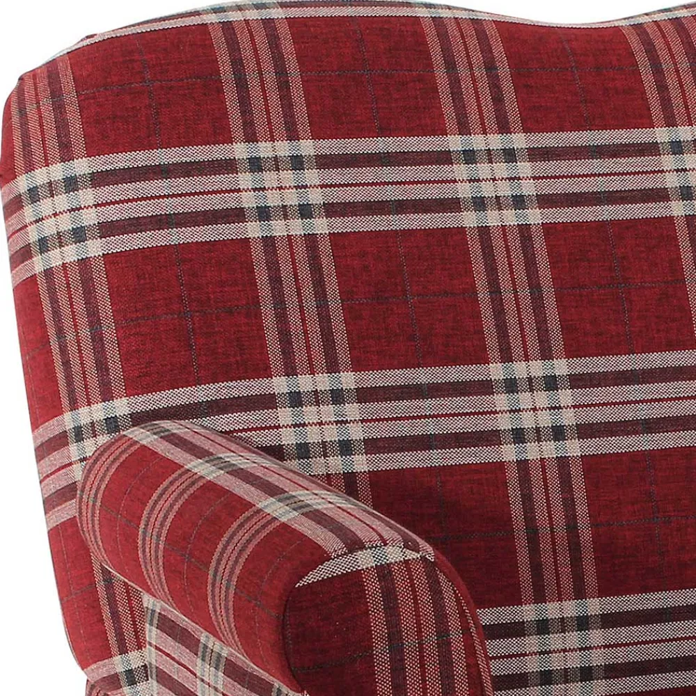 Wohnen Sofas<Federkern Küchensofa in Rot kariert - Sinael