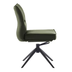 Wohnen Stühle<Federkern Lederstühle in Oliv Grün - Synfrunia (2er Set)