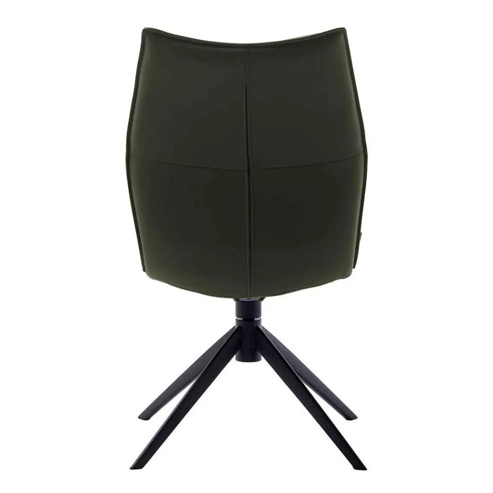 Wohnen Stühle<Federkern Lederstühle in Oliv Grün - Synfrunia (2er Set)