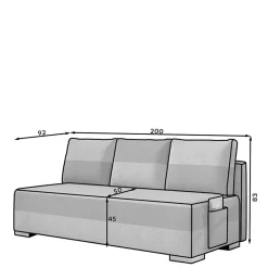 Wohnen Betten|Sofas<Federkern Sofabett in Schwarz und Rot - Nusret