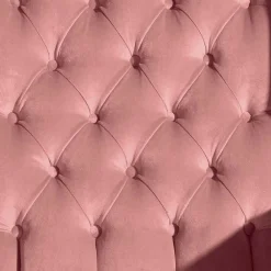 Wohnen Sessel<Federkern-Ohrensessel in Rosa und Nussbaum Braun - Masiela