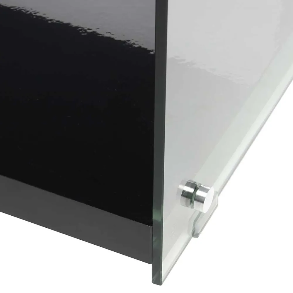 Wohnen Tv & Hifi-Möbel|Lowboards<Fernseher Tisch in Schwarz MDF - Sulara