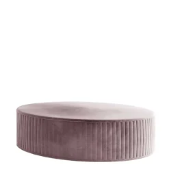 Wohnen Hocker<Flacher Polsterhocker in Rund 73 cm - Alamrua