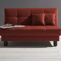 Wohnen Betten|Sofas<Flachgewebe Schlafsofa in Dunkelrot - Ciabeta