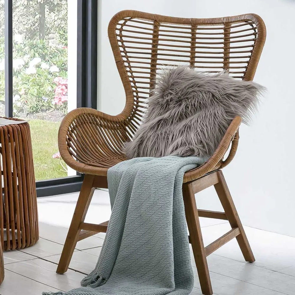 Wohnen Sessel<Fledermaus Sessel aus Rattan - Krems