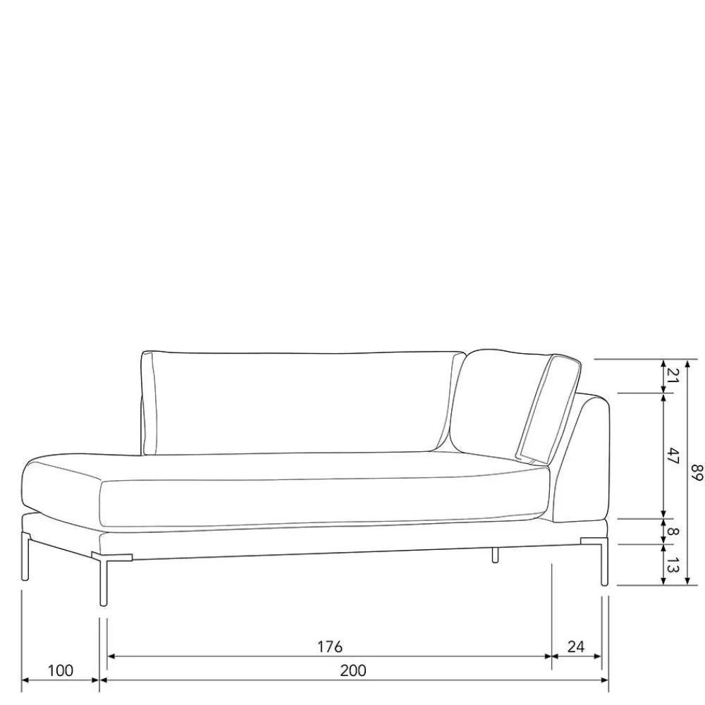 Wohnen Sofas<Flexible Couch aus Modulen in Braun - Ravonia (fünfteilig)