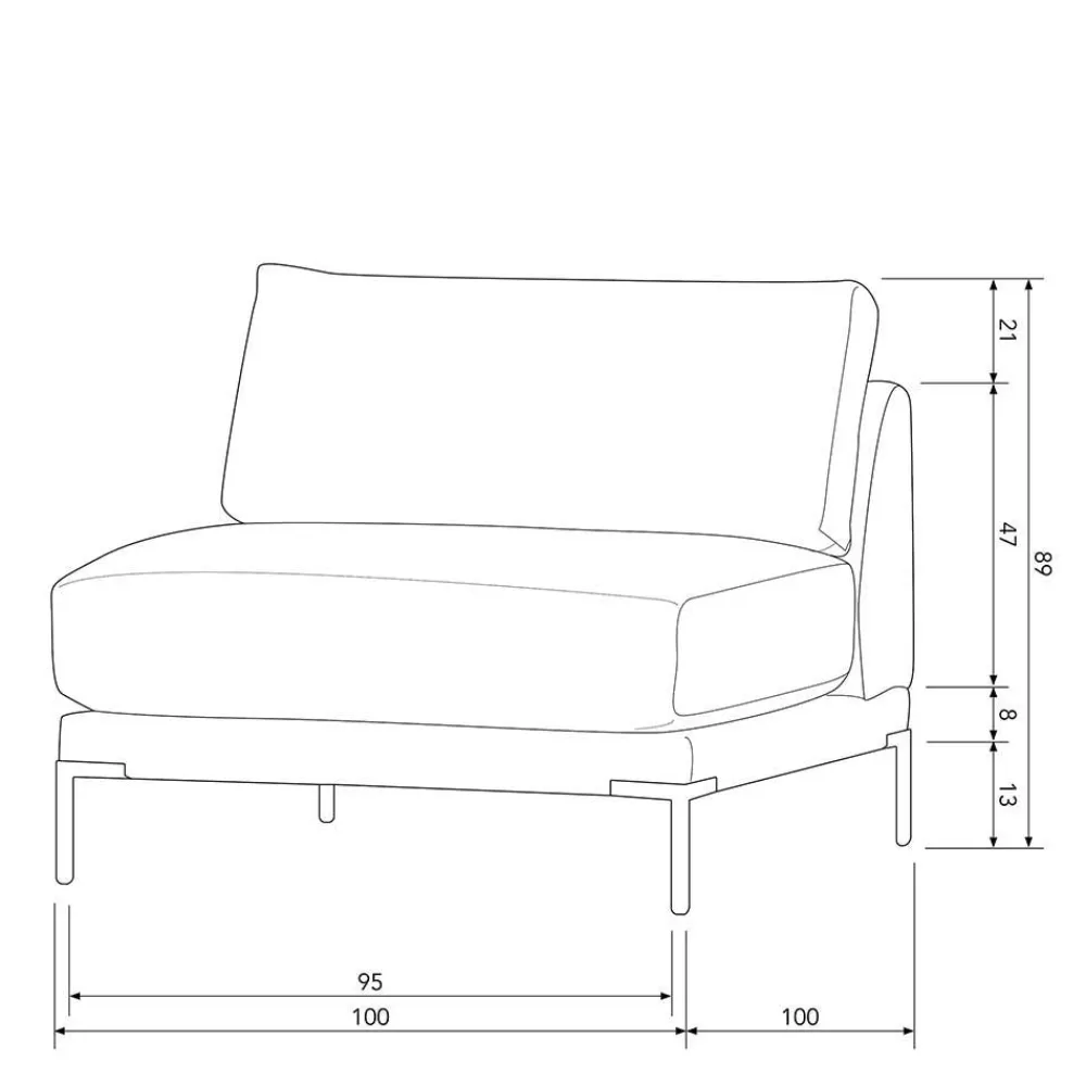 Wohnen Sofas<Flexible Couch aus Modulen in Braun - Ravonia (fünfteilig)