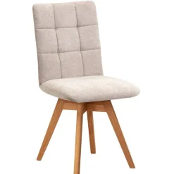 Wohnen Stühle<Flockstoff-Stühle in Beige - Drojan (2er Set)
