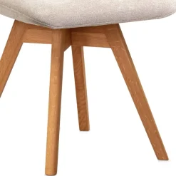 Wohnen Stühle<Flockstoff-Stühle in Beige - Drojan (2er Set)
