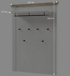 Wohnen Garderoben<Flur Garderobe & Bank & Schrank - Nedita (dreiteilig)