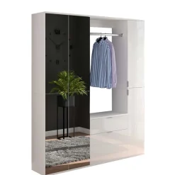 Wohnen Garderoben<Flur Möbelblock kompakt 152x193x34 cm - Ejulia (dreiteilig)