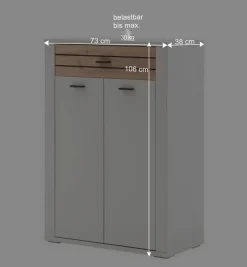 Wohnen Garderoben<Flureinrichtung Komplettset modern - Ballina (fünfteilig)