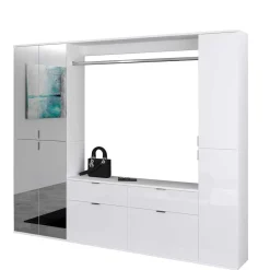 Wohnen Garderoben<Flureinrichtung Schrankwand 212x193x34 cm - Ejulia (dreiteilig)