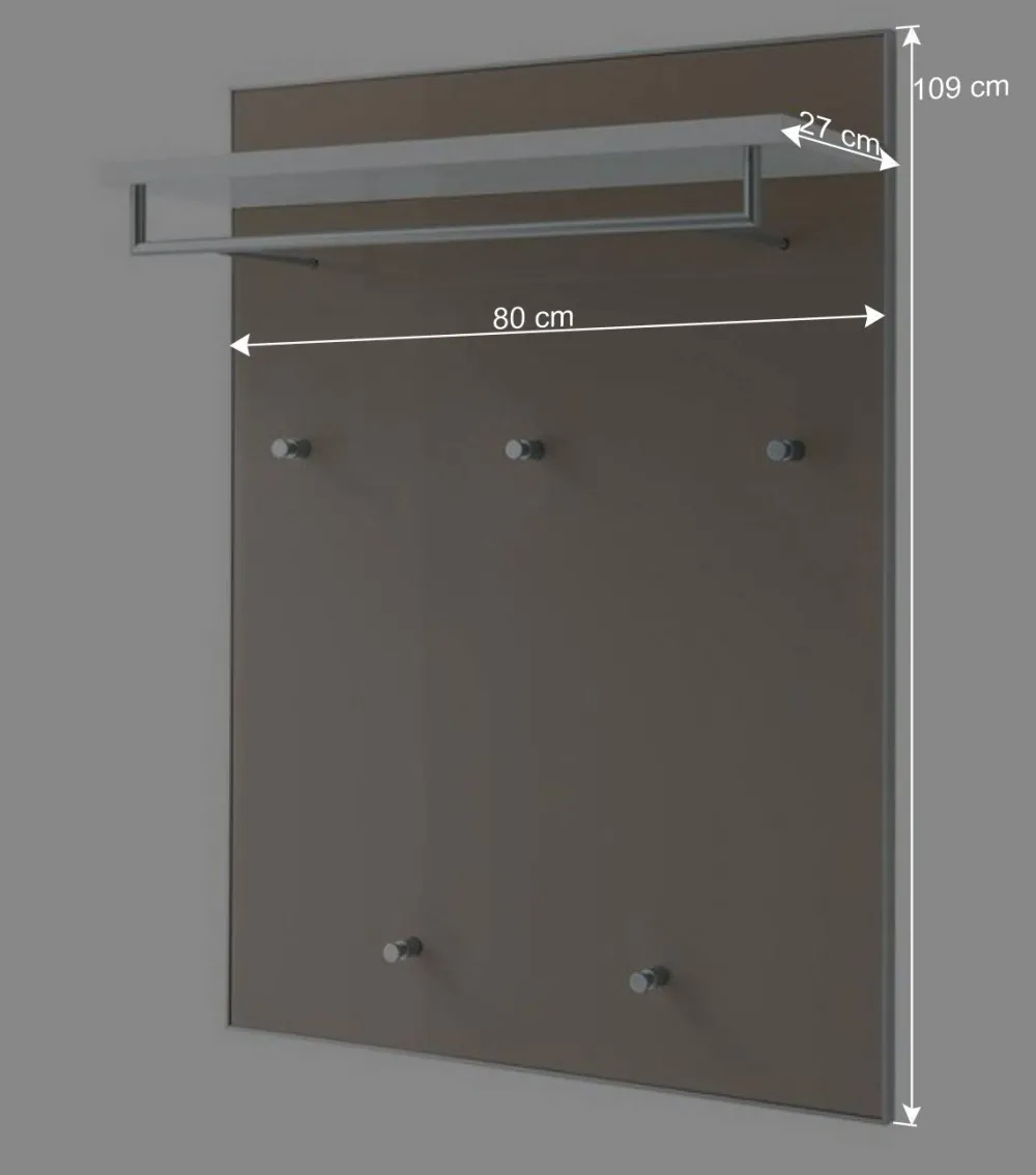 Wohnen Garderoben<Flurgarderobe Srocca in Taupe Glas beschichtet