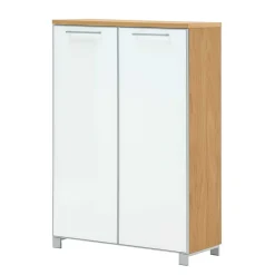 Wohnen Garderoben<Flurgarderobenset Wynoca in Weiß Glas beschichtet (fünfteilig)
