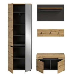 Wohnen Garderoben<Flurmöbel Set modern - Norja (vierteilig)
