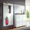 Wohnen Garderoben<Flurmöbel Set Zoricano in Weiß Glas beschichtet (dreiteilig)