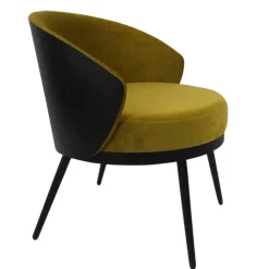 Wohnen Sessel<Frei stellbarer Velours Sessel in Gold Gelb - Durense