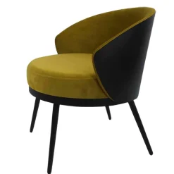 Wohnen Sessel<Frei stellbarer Velours Sessel in Gold Gelb - Durense