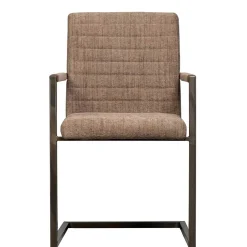 Wohnen Sessel|Stühle<Freischwinger Armlehnenstuhl in Braun meliert - Sicilia (2er Set)