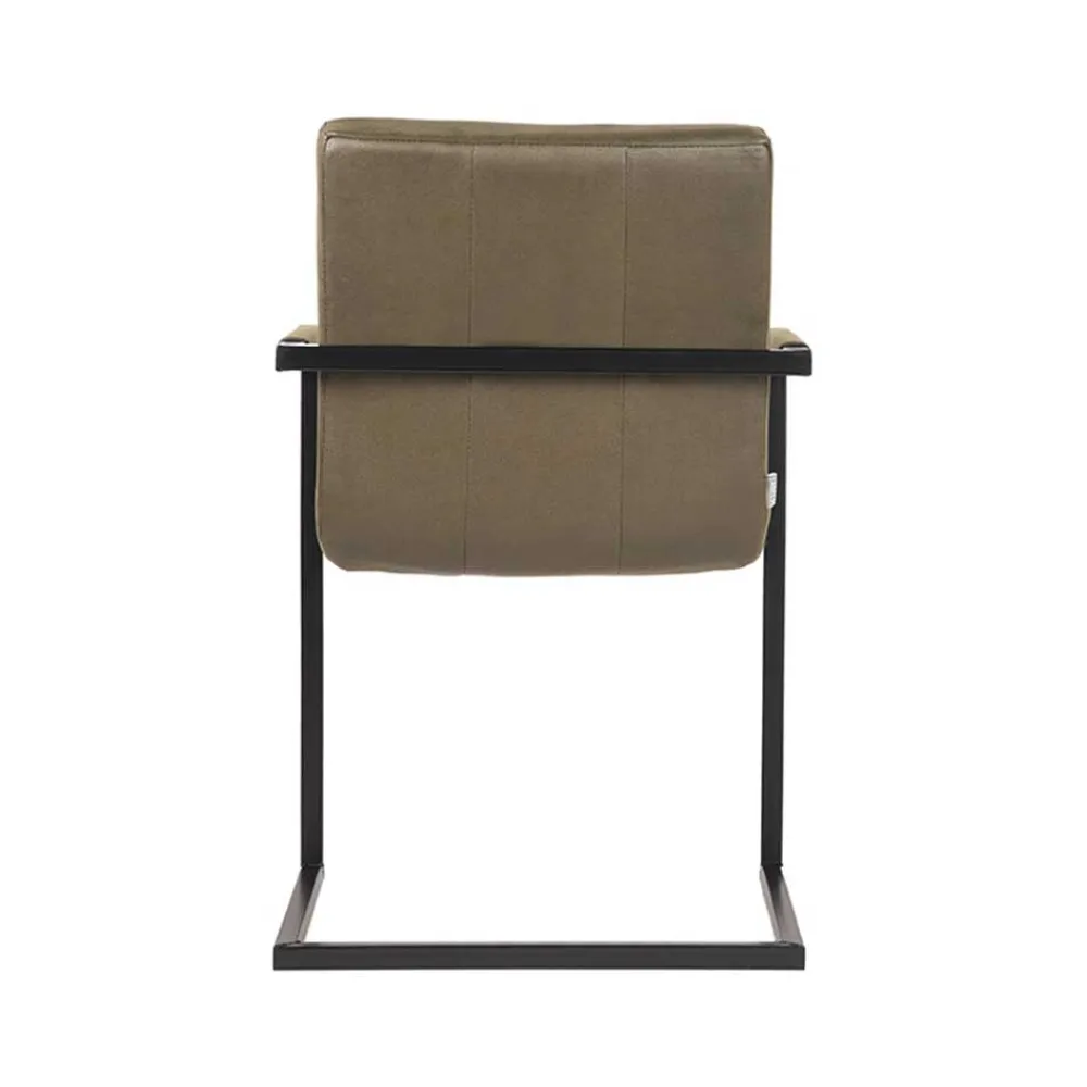 Wohnen Sessel|Stühle<Freischwinger Armlehnenstuhl in Oliv Grün - Musashy