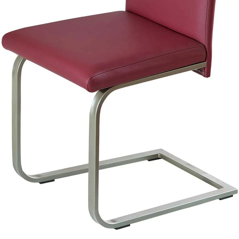 Wohnen Sessel|Stühle<Freischwinger Clamina in Rot Kunstleder