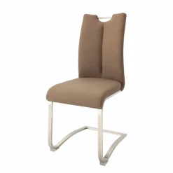 Wohnen Sessel<Freischwinger in Cappuccino Braun - Ennya (2er Set)