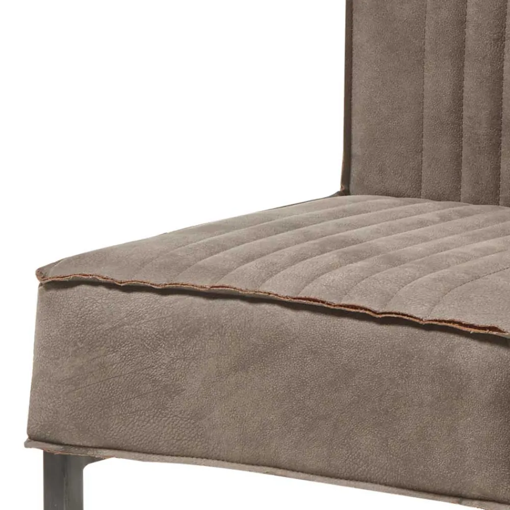 Wohnen Sessel<Freischwinger in Taupe & Schwarz - Levino (2er Set)