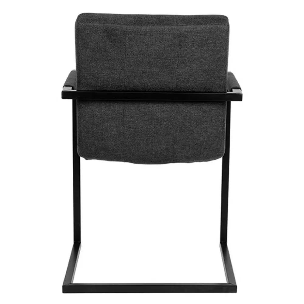 Wohnen Sessel|Stühle<Freischwinger Sessel in Anthrazit & Schwarz - Tressur (2er Set)