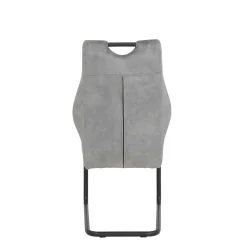 Wohnen Sessel|Stühle<Freischwinger Stuhl in Silbergrau - Riakust (2er Set)