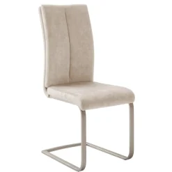 Wohnen Sessel<Freischwinger-Polsterstühle in Creme - Sevilaca (4er Set)