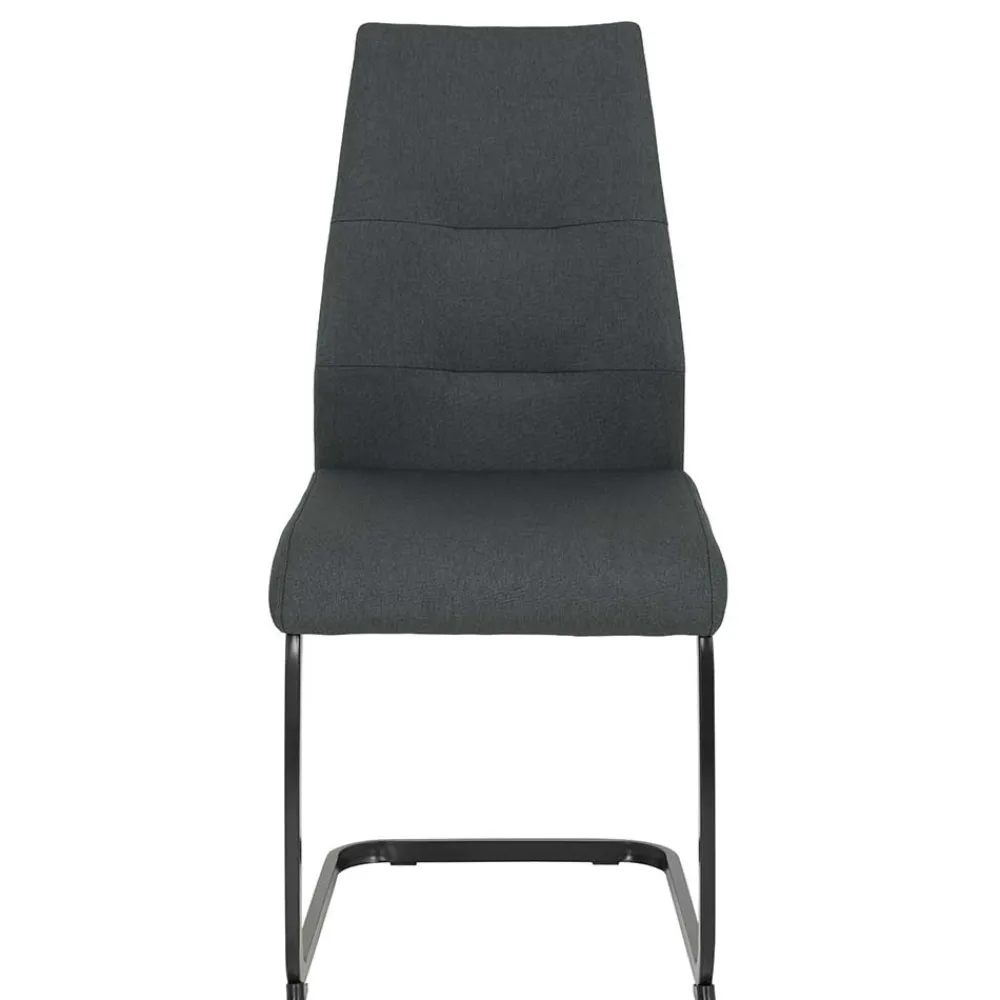Wohnen Sessel|Stühle<Freischwingerstühle in Anthrazit & Schwarz - Wady (Set)