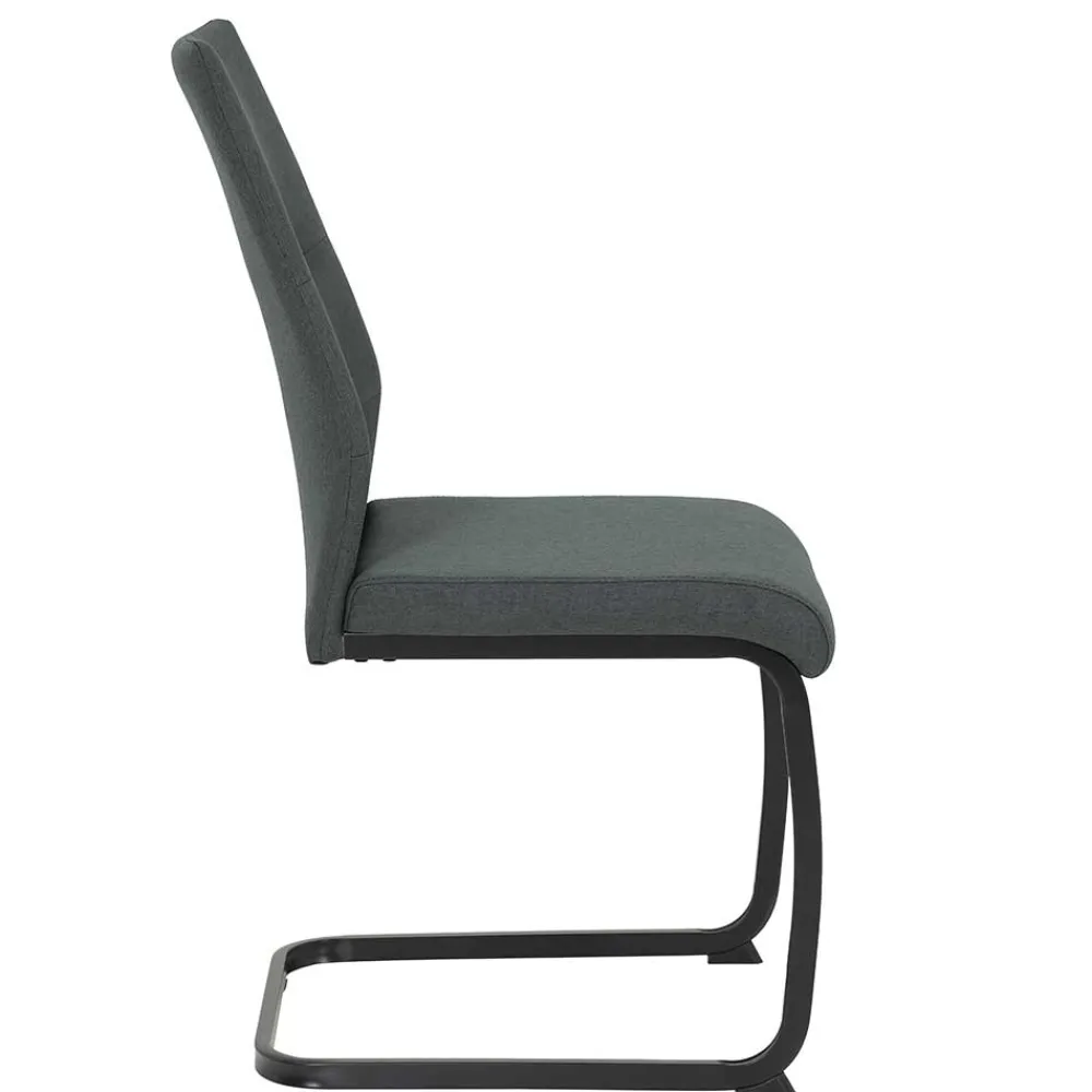Wohnen Sessel|Stühle<Freischwingerstühle in Anthrazit & Schwarz - Wady (Set)
