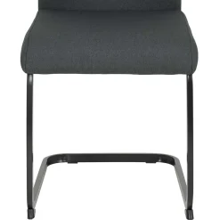 Wohnen Sessel|Stühle<Freischwingerstühle in Anthrazit & Schwarz - Wady (Set)