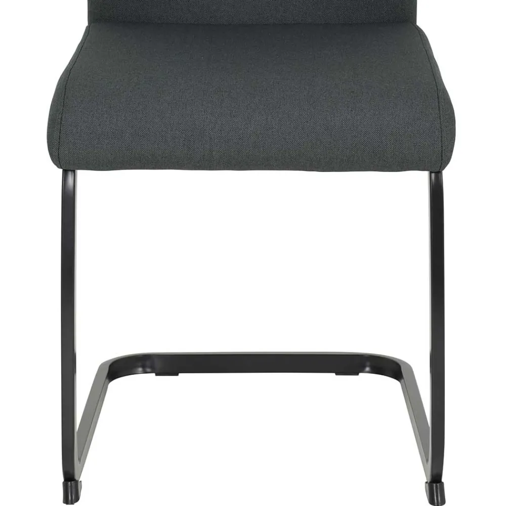 Wohnen Sessel|Stühle<Freischwingerstühle in Anthrazit & Schwarz - Wady (Set)