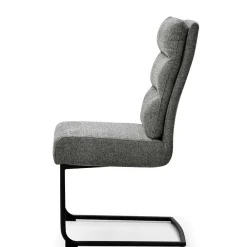 Wohnen Sessel|Stühle<Freischwingerstühle in Grau Strukturstoff - Pizaras (2er Set)