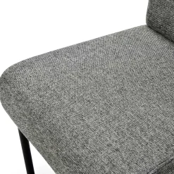 Wohnen Sessel|Stühle<Freischwingerstühle in Grau Strukturstoff - Pizaras (2er Set)