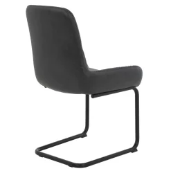 Wohnen Sessel|Stühle<Freischwingerstuhl in Anthrazit Microfaser - Settas (Set)