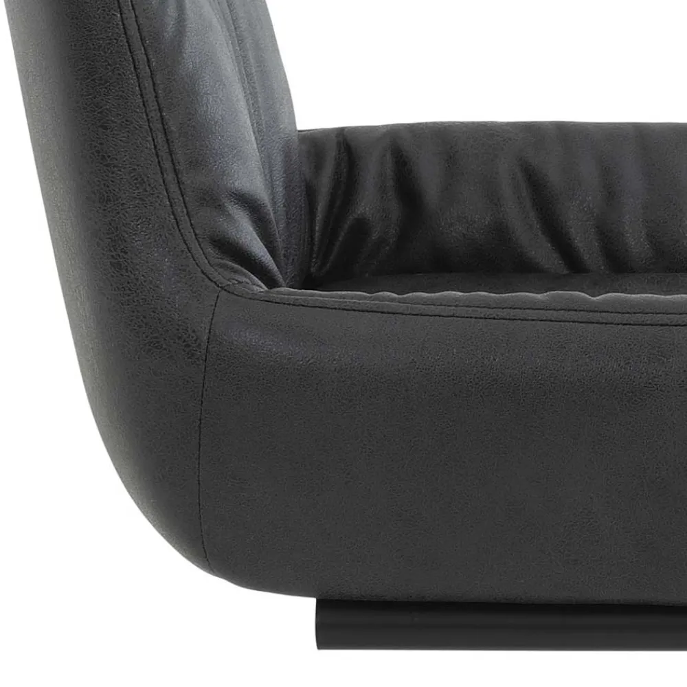 Wohnen Sessel|Stühle<Freischwingerstuhl in Anthrazit Microfaser - Settas (Set)