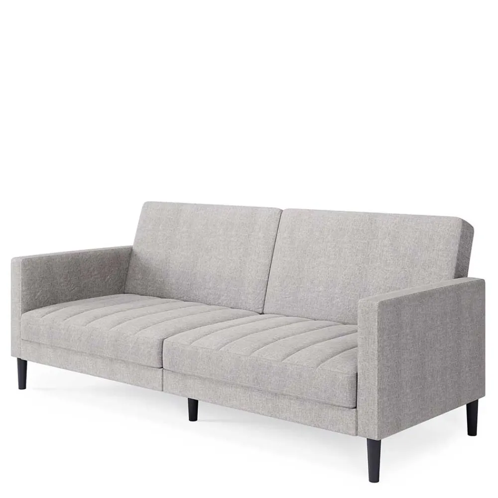 Wohnen Betten|Sofas<Funktionscouch in Hellgrau und Schwarz - Logion