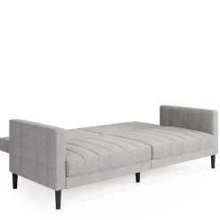Wohnen Betten|Sofas<Funktionscouch in Hellgrau und Schwarz - Logion