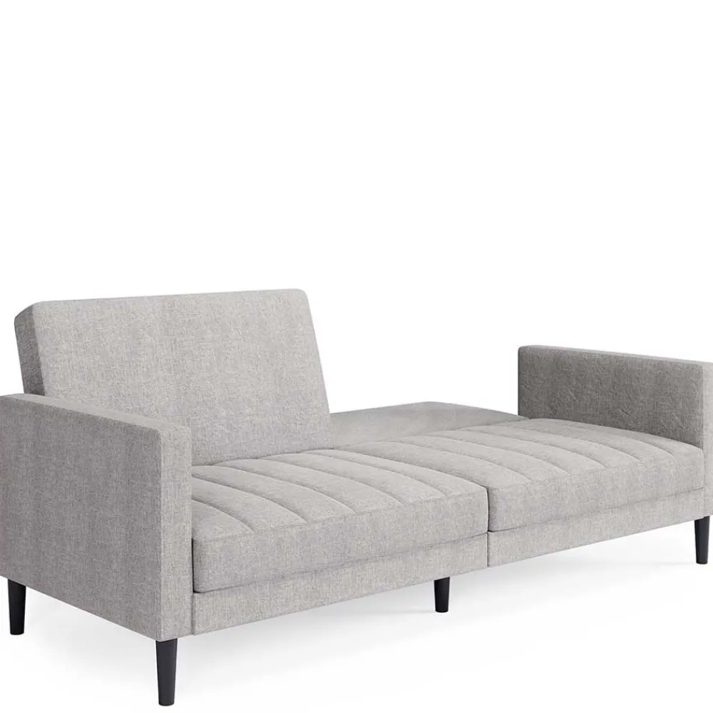 Wohnen Betten|Sofas<Funktionscouch in Hellgrau und Schwarz - Logion
