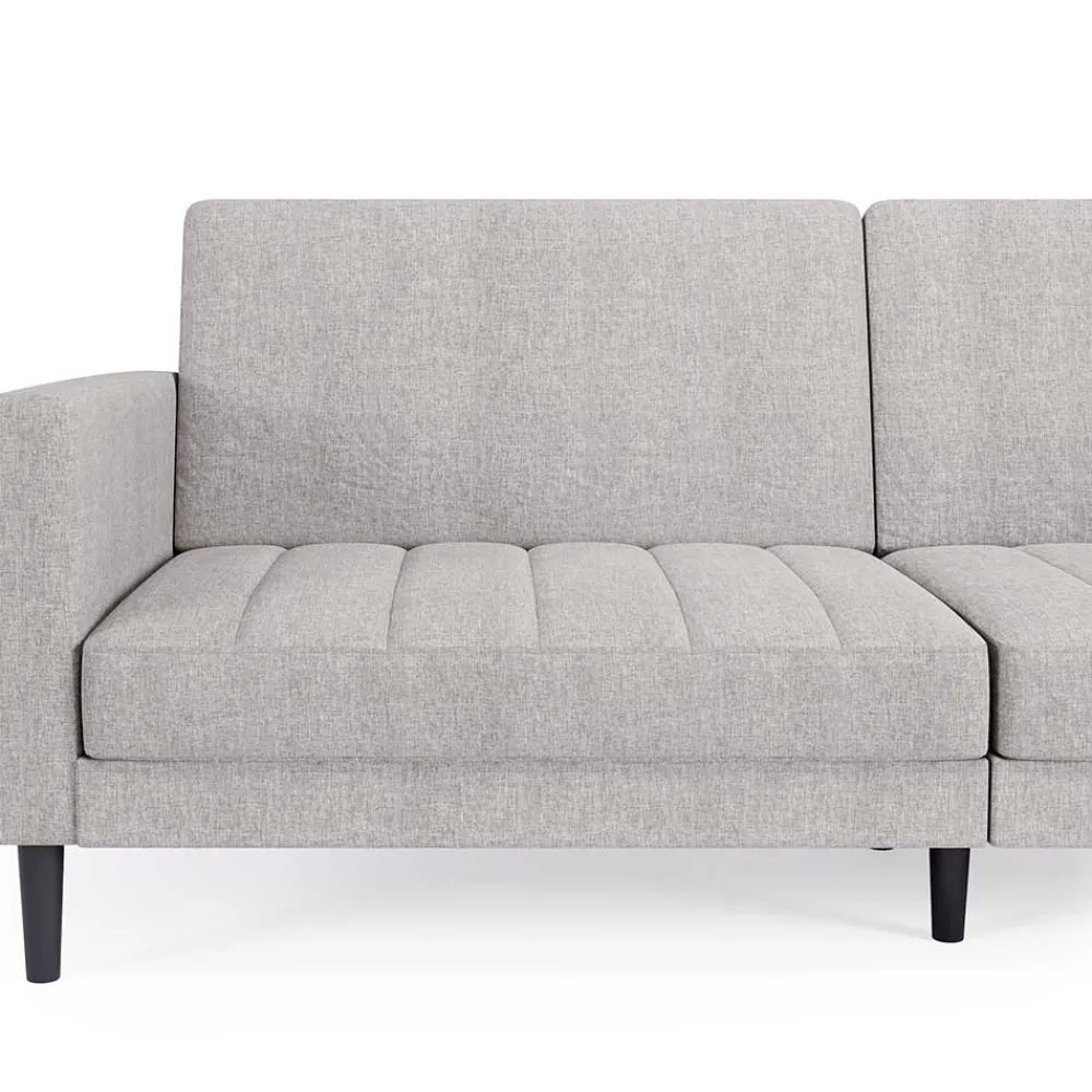 Wohnen Betten|Sofas<Funktionscouch in Hellgrau und Schwarz - Logion