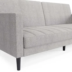 Wohnen Betten|Sofas<Funktionscouch in Hellgrau und Schwarz - Logion
