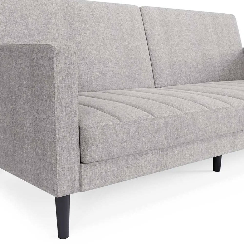 Wohnen Betten|Sofas<Funktionscouch in Hellgrau und Schwarz - Logion