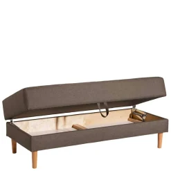 Wohnen Sofas<Funktionsecke in Beigegrau mit Erle - Dwight (zweiteilig)