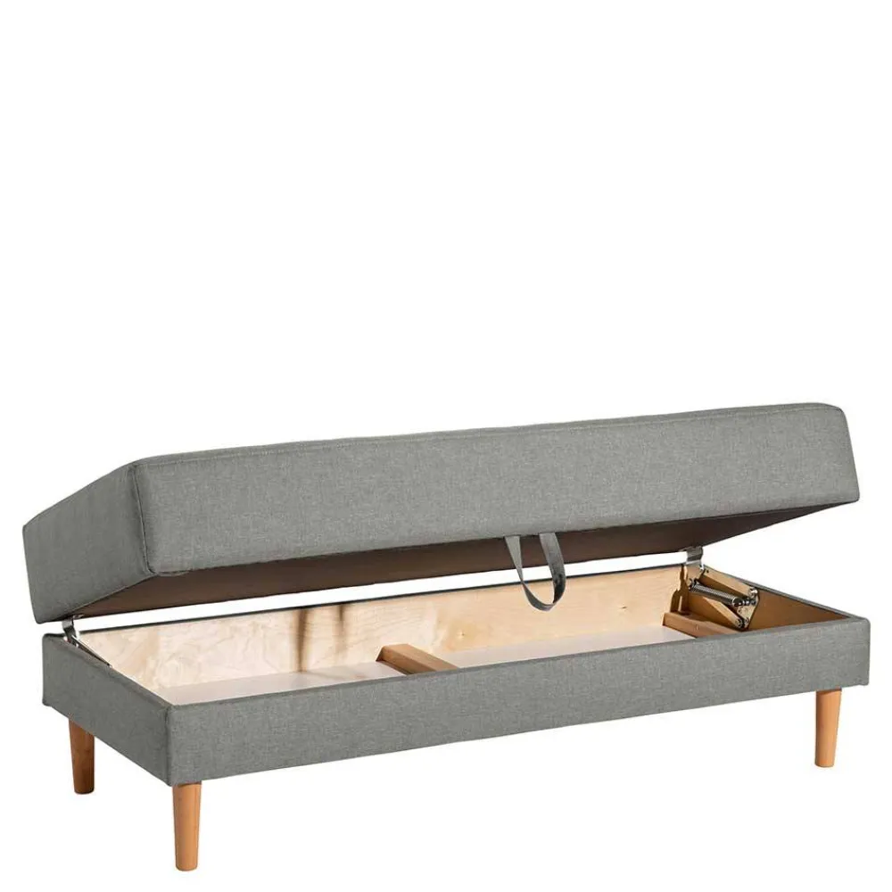 Wohnen Sofas<Funktionsecke in Hellgrau mit Erle - Manoja (zweiteilig)