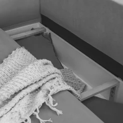 Wohnen Sofas<Funktionssofa in Dunkelblau Stoff - Berenice